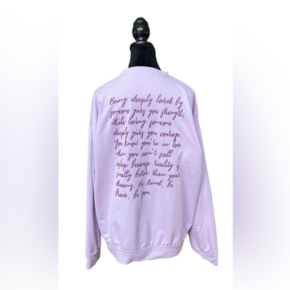 Oversized Lilac Purple Sweatshirt 26” pit to pit